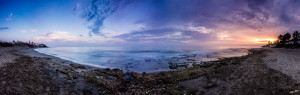 panorámica playa atardecer para facebook autopano