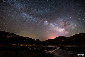 Pantano beznar horizontal via lactea enfoque y foto para facebook