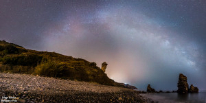 panorámica maro vía láctea estrellas enfoque y foto para facebook