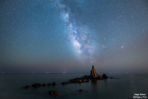 arrecife de las sirenas cabo de gata vía lactea enfoque y foto para facebook