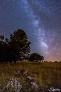 campamento padul vía lactea piedra arboles enfoque y foto para facebook