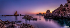 panorámica atardecer cabo de gata enfoque y foto para facebook