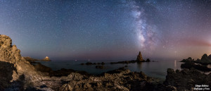 panorámica cabo de gata arrecife de las sirenas via lactea enfoque y foto para facebook