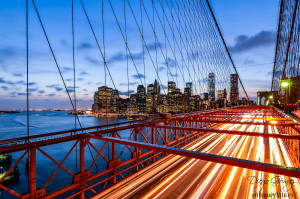 cuando cae la noche comienza la magia nueva york puente